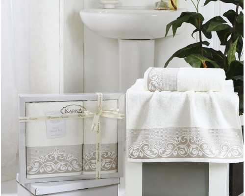 Набор из 2 полотенец для ванной BEYZA