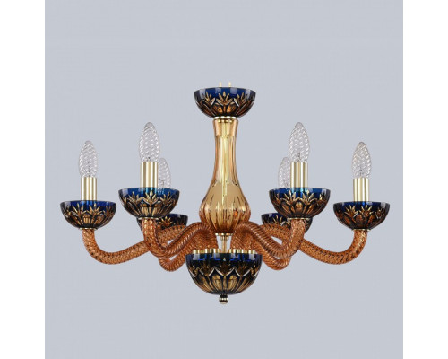 Подвесная люстра Bohemia Ivele Crystal Ivele Crystal 2 1309/6/200 G Am/Amber-Blue/H-1I