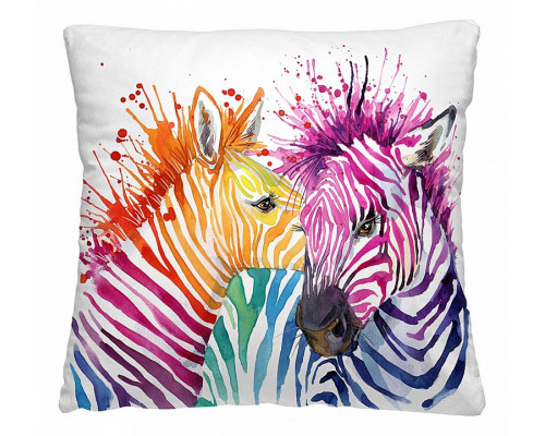 Подушка декоративная (40x40 см) Зебры