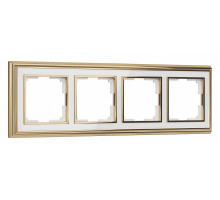 Рамка на 4 поста Werkel Palacio золото/белый W0041329