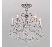 Подвесная люстра Eurosvet Collana 10096/5 хром/прозрачный хрусталь Strotskis