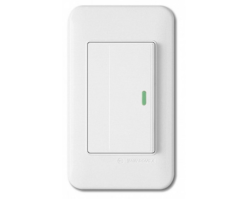 Выключатель одноклавишный с подсветкой Imex 70 Wide WH WSN 0421 WH