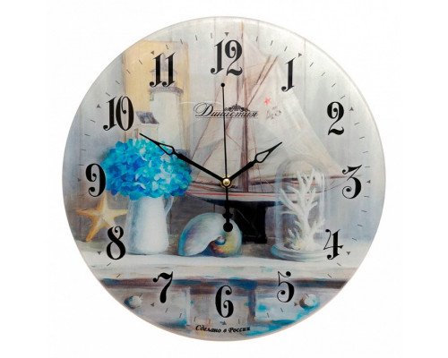 Настенные часы (33 см) Морской прованс 01-074