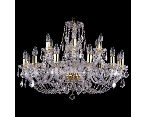 Подвесная люстра Bohemia Ivele Crystal 1406 1406/12+6/300/G/Leafs