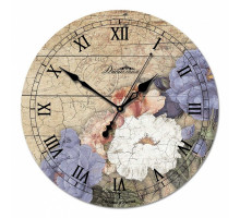 Настенные часы (33x33x4 см) Цветы 1 02-009