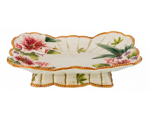 Блюдо декоративное (26.5x21x6.5 см) Лилия 59-679