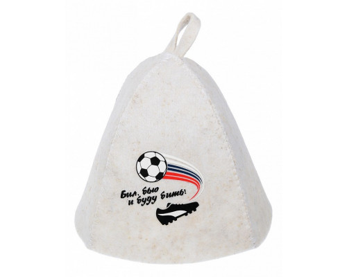 Шапка для бани мужская Бил, бью и буду бить