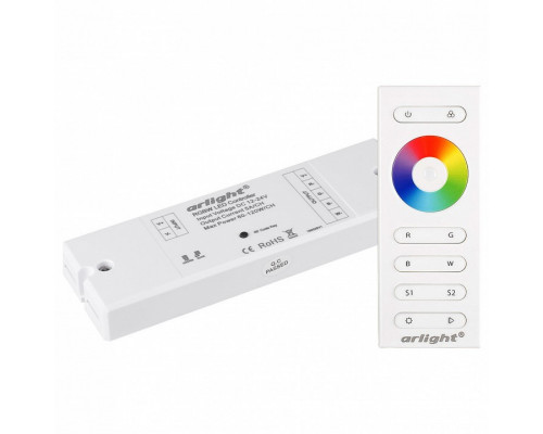 Контроллер-регулятор цвета RGBW с пультом ДУ Arlight SR-2839 SR-2839W White (12-24 В, 240-480 Вт, RGBW,ПДУ сенсор)