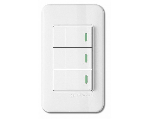 Выключатель трехклавишный с подсветкой Imex 70 Wide WH WSN 0423 WH