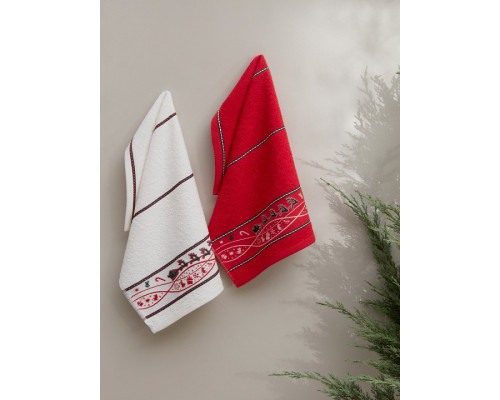 Набор из NONE полотенец для кухни (30x50 см) Christmas