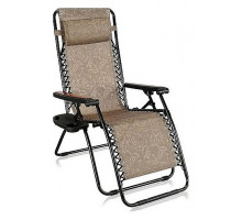 Шезлонг Фея-Релакс 4 CHO-18B светло-коричневый с рисунком