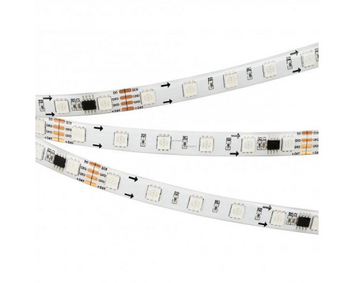 Лента светодиодная Arlight SPI-5000SE-5060-60 24V Cx6 RGB-Auto (10mm, 13.2W/m, IP65) 027613(1)