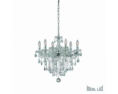 Подвесная люстра Ideal Lux FLORIAN FLORIAN SP6 CROMO