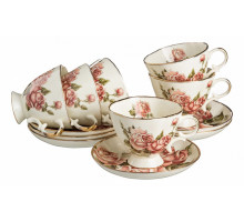 Чайный набор на 6 персон Корейская роза 215-020