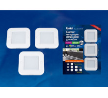 Встраиваемый светильник Uniel Silver ULM-F41-6W/4200K/DIM SENSOR IP20 WHITE