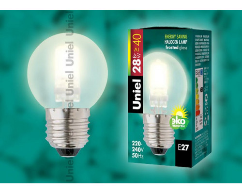 Лампа галогеновая Uniel Globe E27 28Вт K 5221