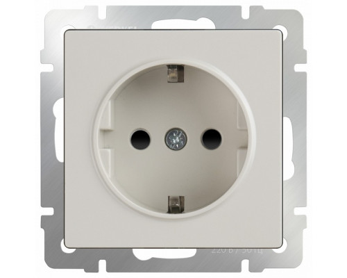 Розетка с заземлением без рамки Werkel слоновая кость WL03-10-01
