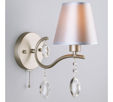 Бра Eurosvet Aurelia 10089/1 сатин-никель/прозрачный хрусталь Strotskis
