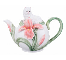 Чайник заварочный (550 мл) Кот в ирисах 461-258