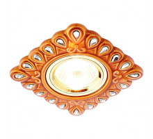 Встраиваемый светильник Ambrella Ceramo D5550 SB/CL бронза прозрачный керамика ЛАМПА 5вт в КОМПЛЕКТЕ