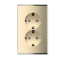 Розетка двойная с заземлением Imex Parthenon Gold WRC 3122