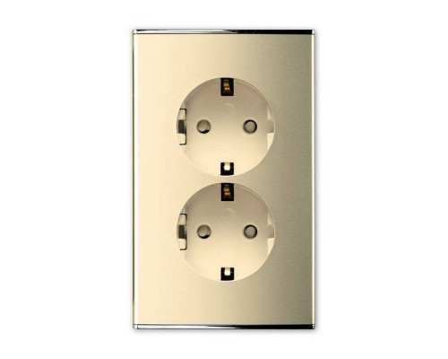 Розетка двойная с заземлением Imex Parthenon Gold WRC 3122
