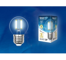 Лампа светодиодная Uniel Air E27 7.5Вт 4000K LED-G45-7,5W/NW/E27/CL GLA01TR картон