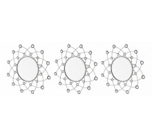 Набор из 3 зеркал настенных (25 см) Aviere 29226