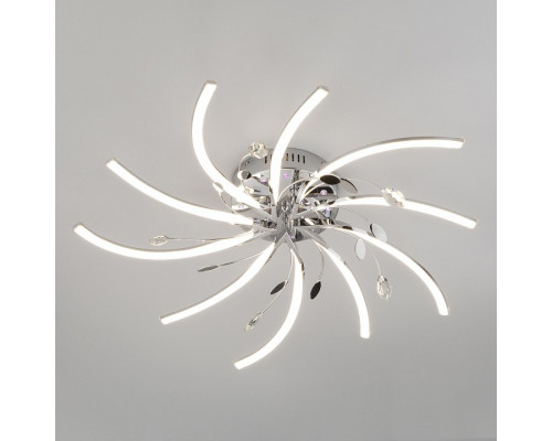 Потолочная люстра Eurosvet Windmill 90125/10 хром 97,5W