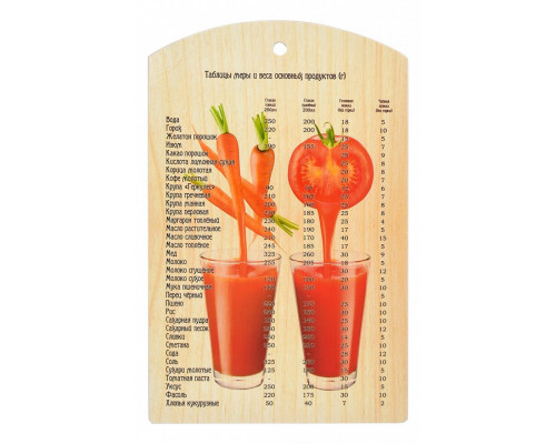 Доска разделочная (29x18.5x7 см) Овощной коктейль 17038