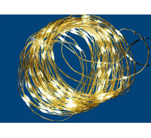 Гирлянда Нить Uniel ULD-S0400 ULD-S1000-100/SCB/3AA WARM WHITE IP20 DEW