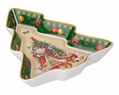 Блюдо (25x21x4 см) Дед Мороз 85-1755