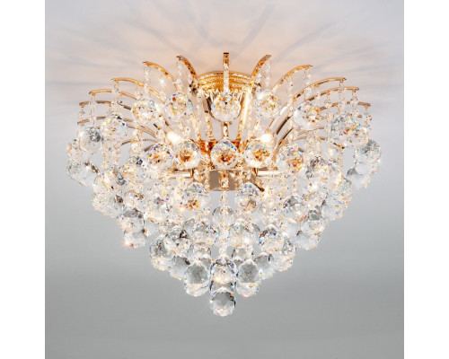Потолочная люстра Eurosvet Ostiniya 3299/6 золото/прозрачный хрусталь Strotskis