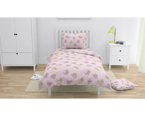 Постельное белье полутораспальное Мишка-романтик