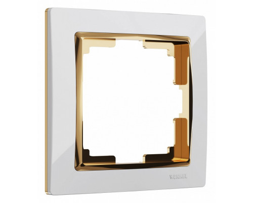 Рамка на 1 пост Werkel белый / золото W0011933