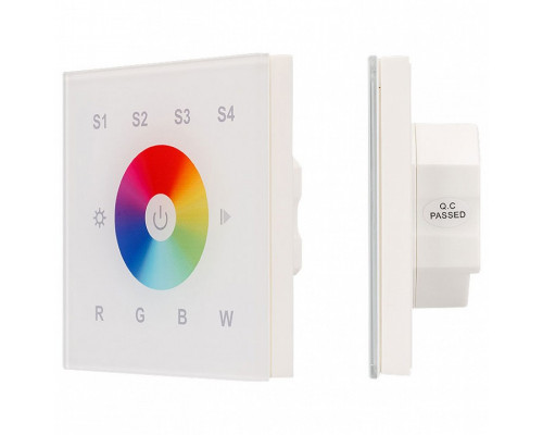 Панель-регулятора цвета RGBW сенсорная встраиваемая Arlight Sens SR-2820B-AC-RF-IN White (220V, RGBW, 1 зона)
