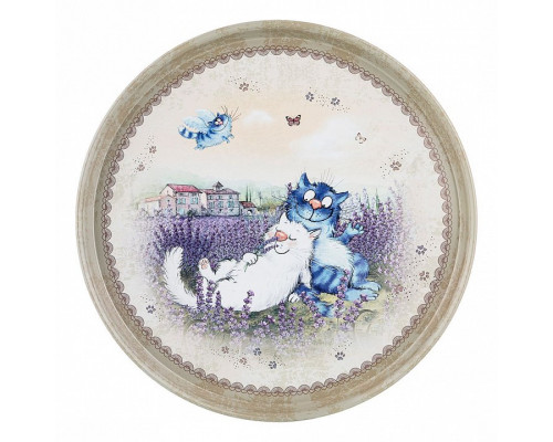 Поднос (33x2.1 см) Синие коты 898-023