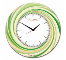 Настенные часы (33x33x4 см) Зеленый калейдоскоп 01-038